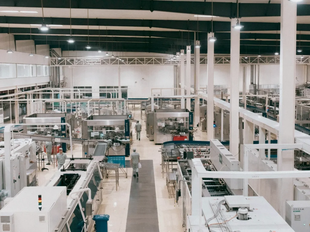 Wide view of a large-scale industrial processing facility