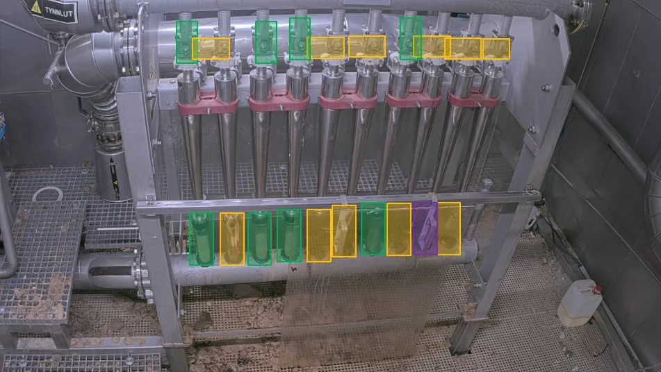 AI Machine Vision recognizing leaks